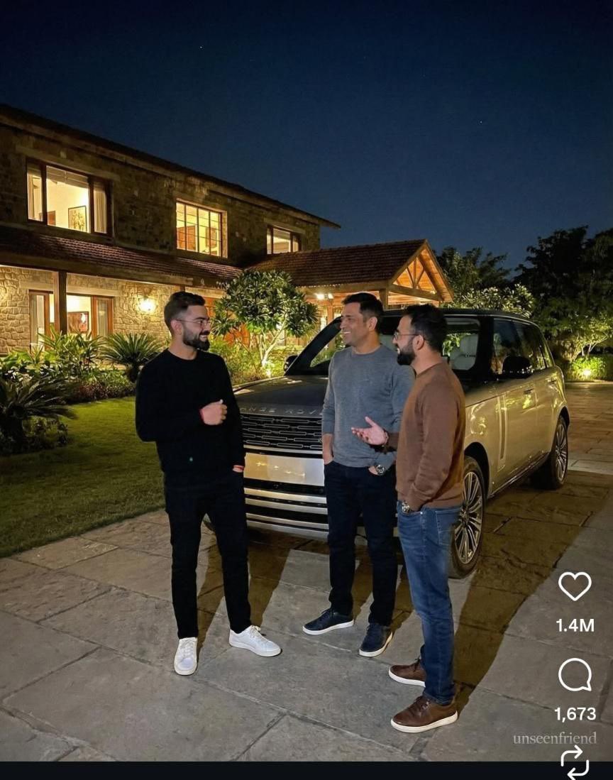 katyxkohli17's tweet photo. Leaked photos of Virat Kohli from dhoni's home ❤️ https://t.co/TuejbCAlG6