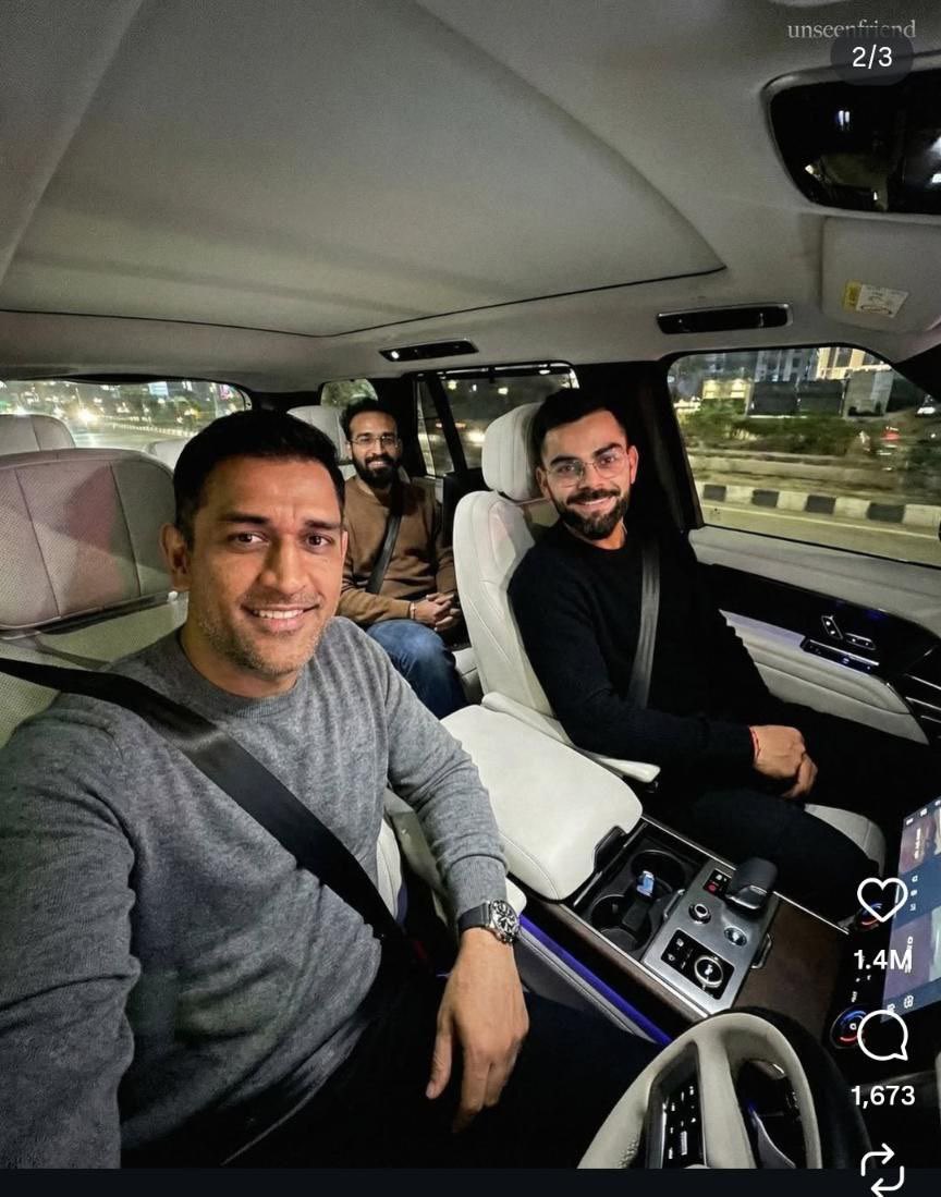 Leaked photos of Virat Kohli from dhoni's home ❤️