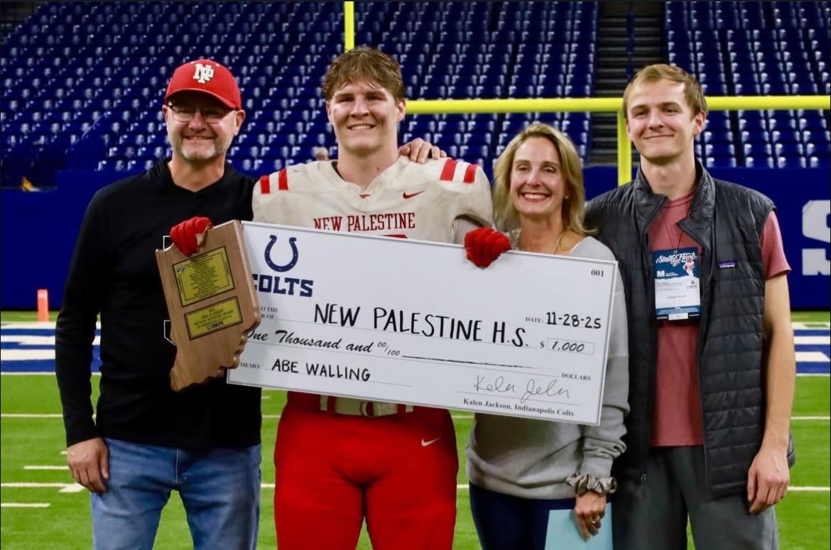 Congratulations to <a href="/AbeWalling/">Abe Walling</a> who won the IHSAA Mental Attitude Award for Class 5A. <a href="/ArmyWP_Football/">Army Football</a> is getting a great football player, but an even better young man.