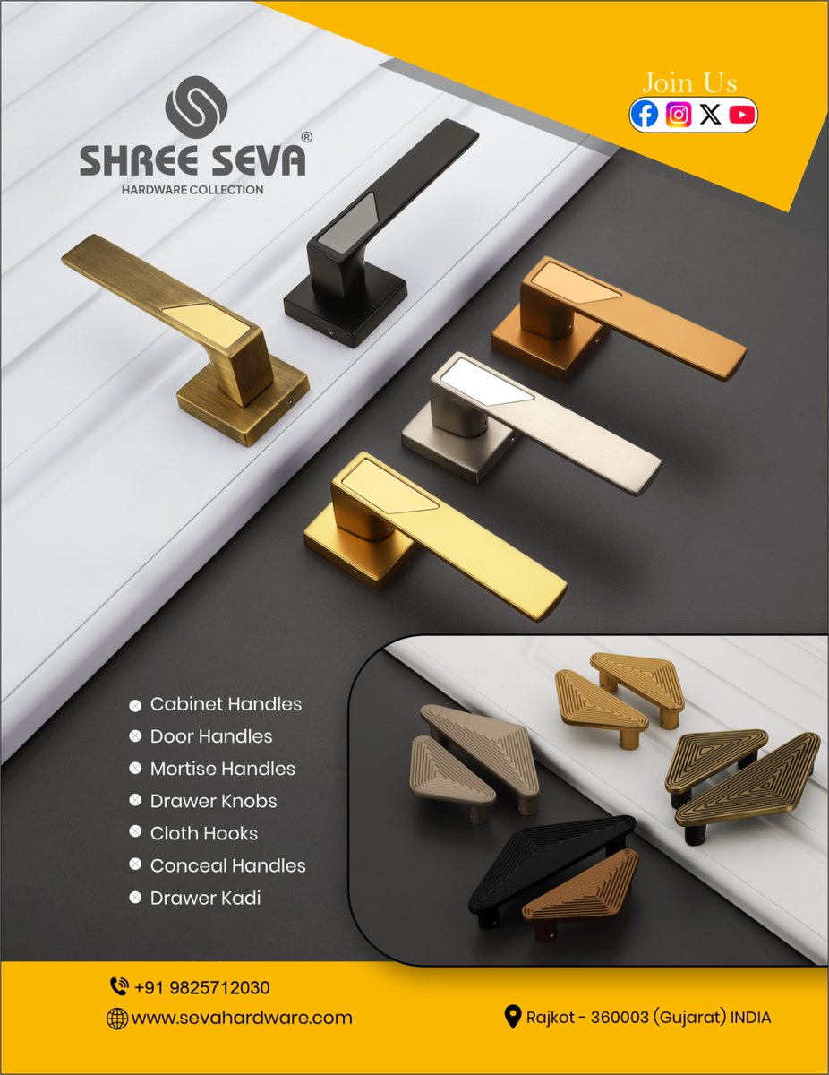 clue_hardware's tweet image. Explore Our Wide Range Online : l.sanitaryclue.in/G2I6os

📷Expand Your Business Horizons with Shree Seva Hardware Collection!📷

Phone : +91 9825712030
Website sevahardware.com
Headquarters Rajkot - 360003 (Gujarat) INDIA

#DealerWanted #DistributorSearch #HardwarePartner