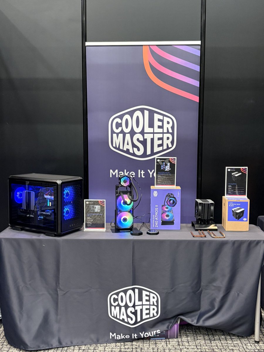 msicomputerjp's tweet image. クーラーマスターさんとサーマルテイクさんの製品も見ることができますよー！

サーマルテイクさんは抽選会もやっています✨

#thermaltake #coolermaster #msi 
#MSI王者決定戦2025