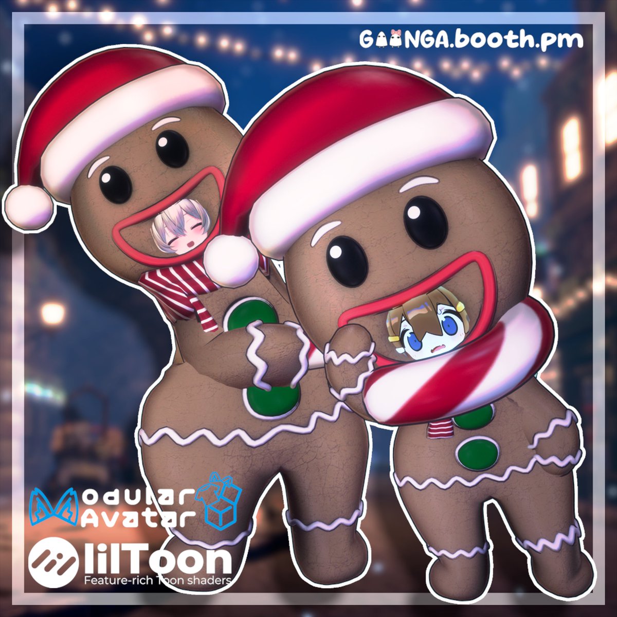 Goongas Ginger Bread outfit for VRC is now available!
Compatible with 17 Avatars!
#VRChat #booth_pm

goonga.booth.pm/items/7704547