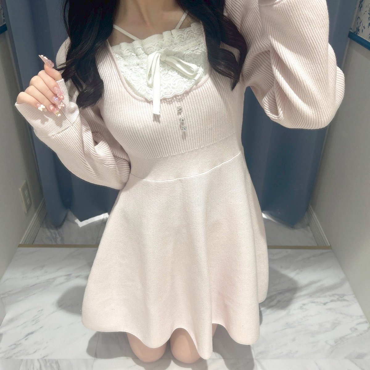 渋谷店🐰⸝꙳ ⟡꙳Re arrival꙳⟡ 🎀リボンラメニットOP color ♡ PI