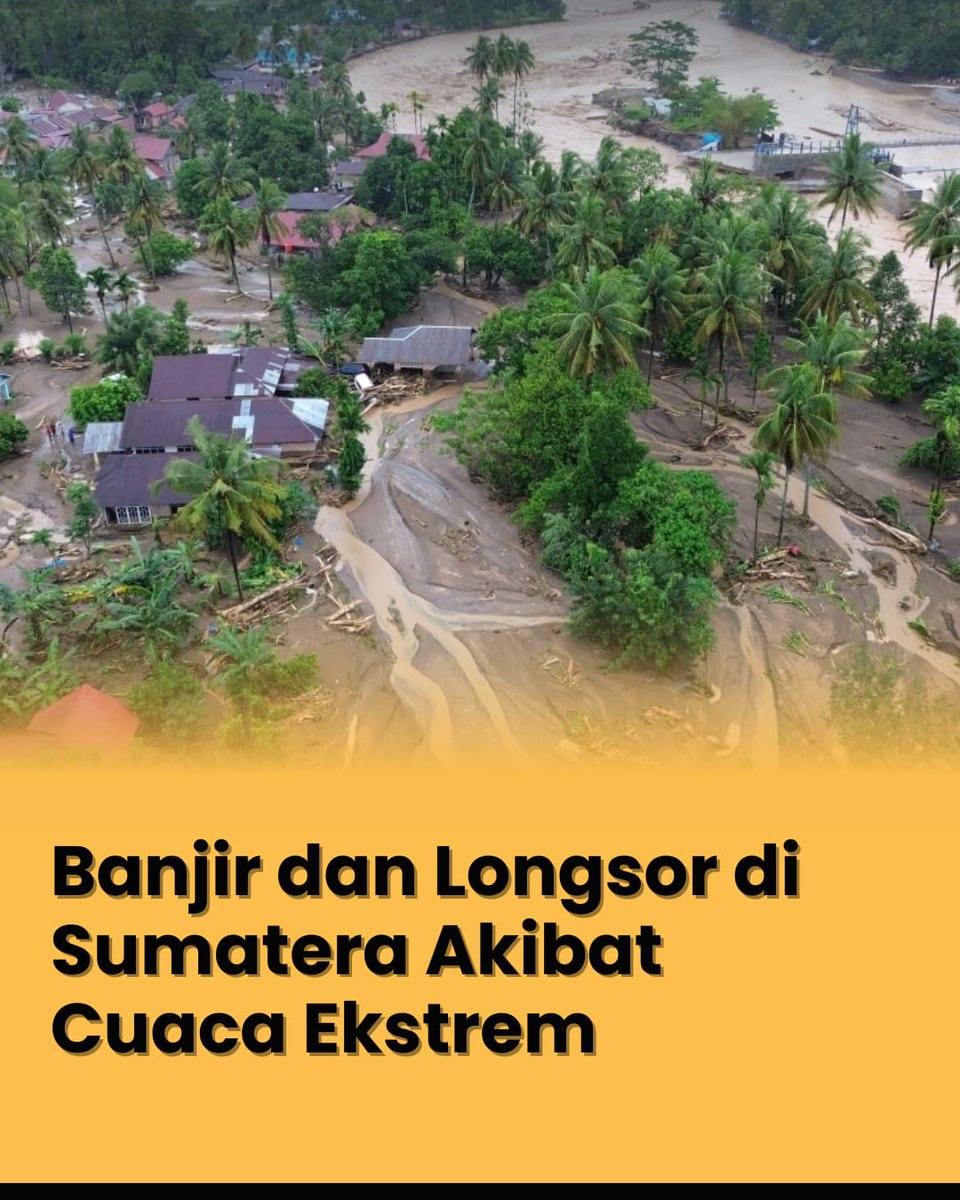 Banjir dan longsor di Sumatera kembali terjadi akibat cuaca ekstrem.
BMKG menyebut adanya pengaruh Siklon Tropis Koto dan bibit Siklon 95B yang memicu curah hujan tinggi di Sumatera Utara dan Aceh.
Semoga wilayah terdampak diberi kekuatan dan penanganan berjalan cepat 🙏