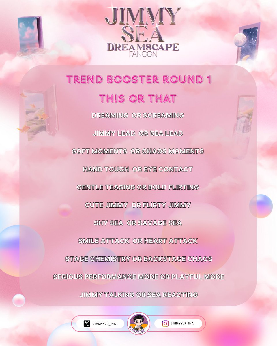 Jimmyyjp_INA's tweet image. 🩷 BOOM HASHTAG ROUND 1 🩷

Please reply, QRT, and Retweet with the hashtag today 💜🩵

Goal : 200 replies, 100 retweets, and 100 likes

#JimmySeaFanconD1