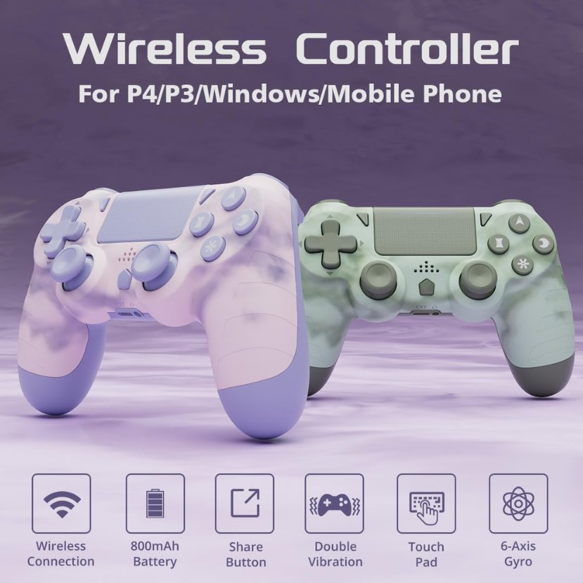 DitCompany's tweet image. Kujian- Wireless Controller for PS4, Game Controller Compatible with Playstation 4/Slim/Pro/PC, with Dual Vibration/6-axis Motion Sensor/Stereo Headset Jack/Touchpad/800mAh battery (Pink) 
#wireless #controller #slim #videogames #accessories #portable #bestseller