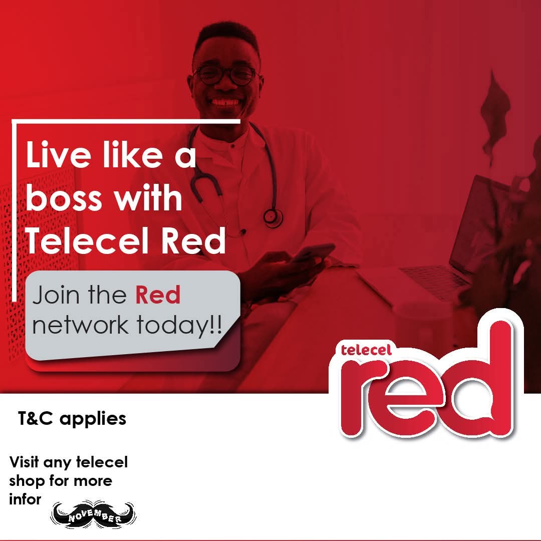 Experience  convenience with Telecel Red packages, tailored for both individuals and businesses. For assistance, please visit your nearest Telecel branch or contact us at 0733150150 for further information. Terms and conditions apply. 
#TelecelRed 
#TellSomeOne