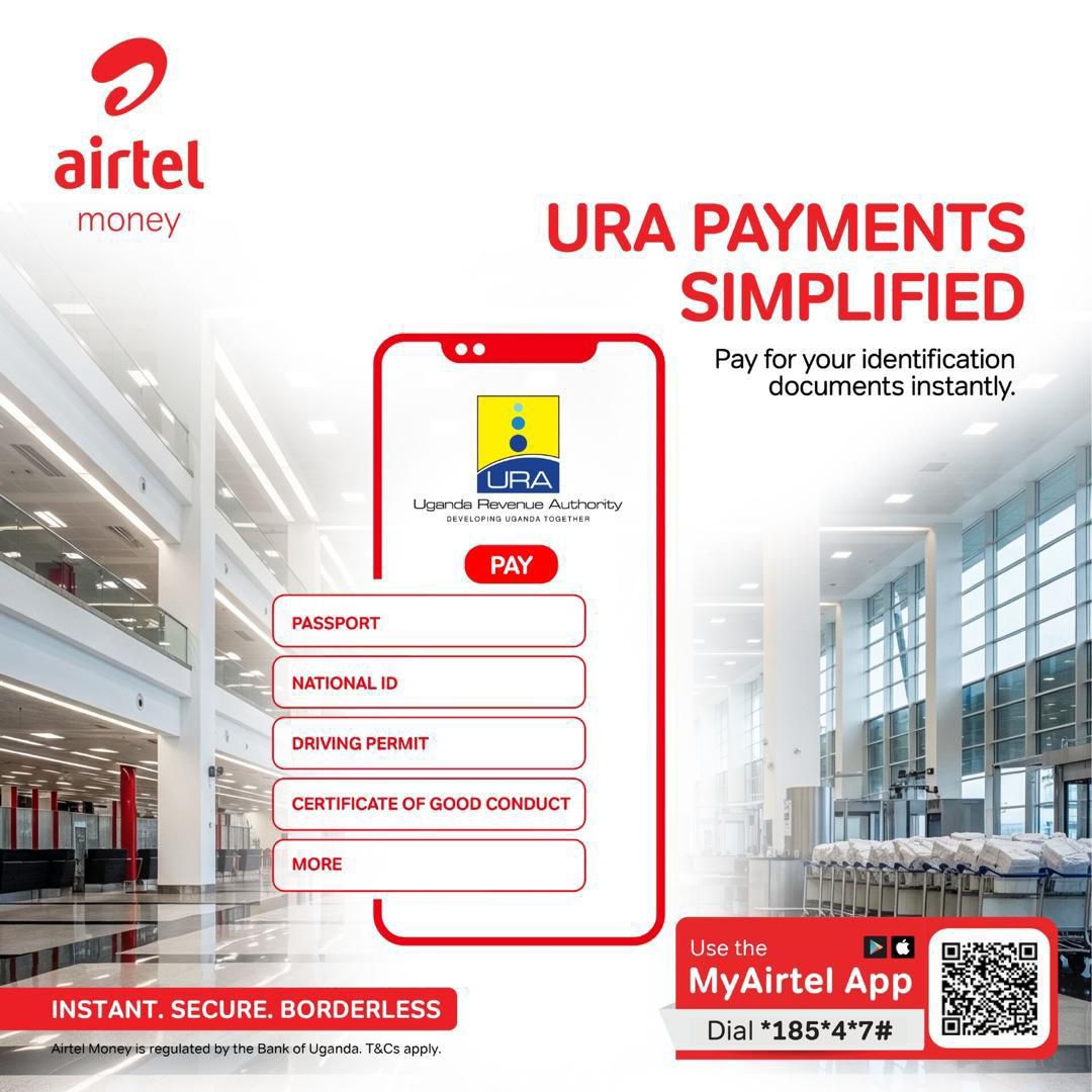 Paying URA bills has never been easier. Airtel Money lets you sort everything instantly. Jump onto the MyAirtel App and choose URA, or dial *185*4#. #PayURATaxesWithAirtelMoney