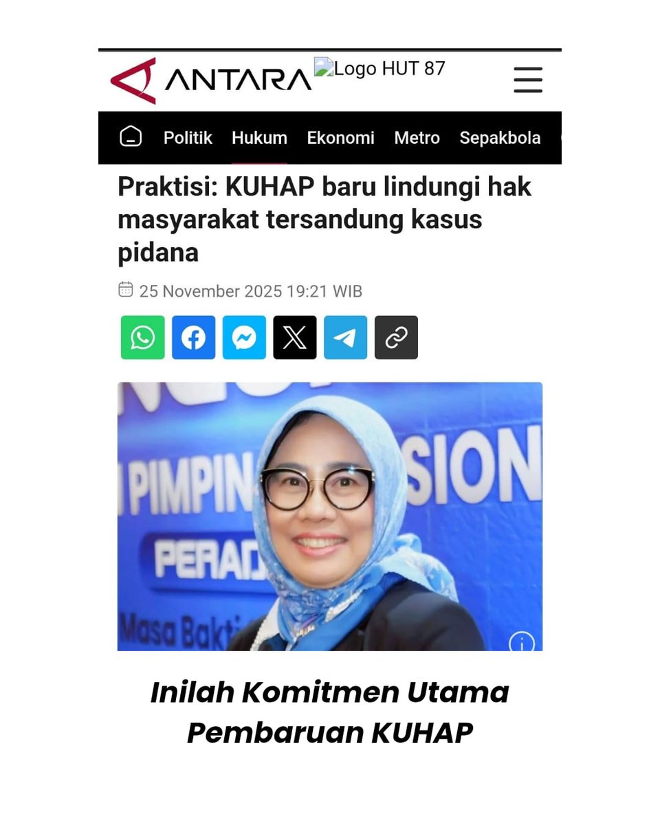 Kabar baik untuk masyarakat! Pembaruan #KUHAP menjamin hak-hak Anda saat berhadapan dengan kasus pidana. Proses hukum kini berorientasi pada perlindungan, memastikan tidak ada lagi warga yang dirugikan oleh sistem yang tidak adil.

Perlindungan Hukum Bukan Wacana, Melainkan