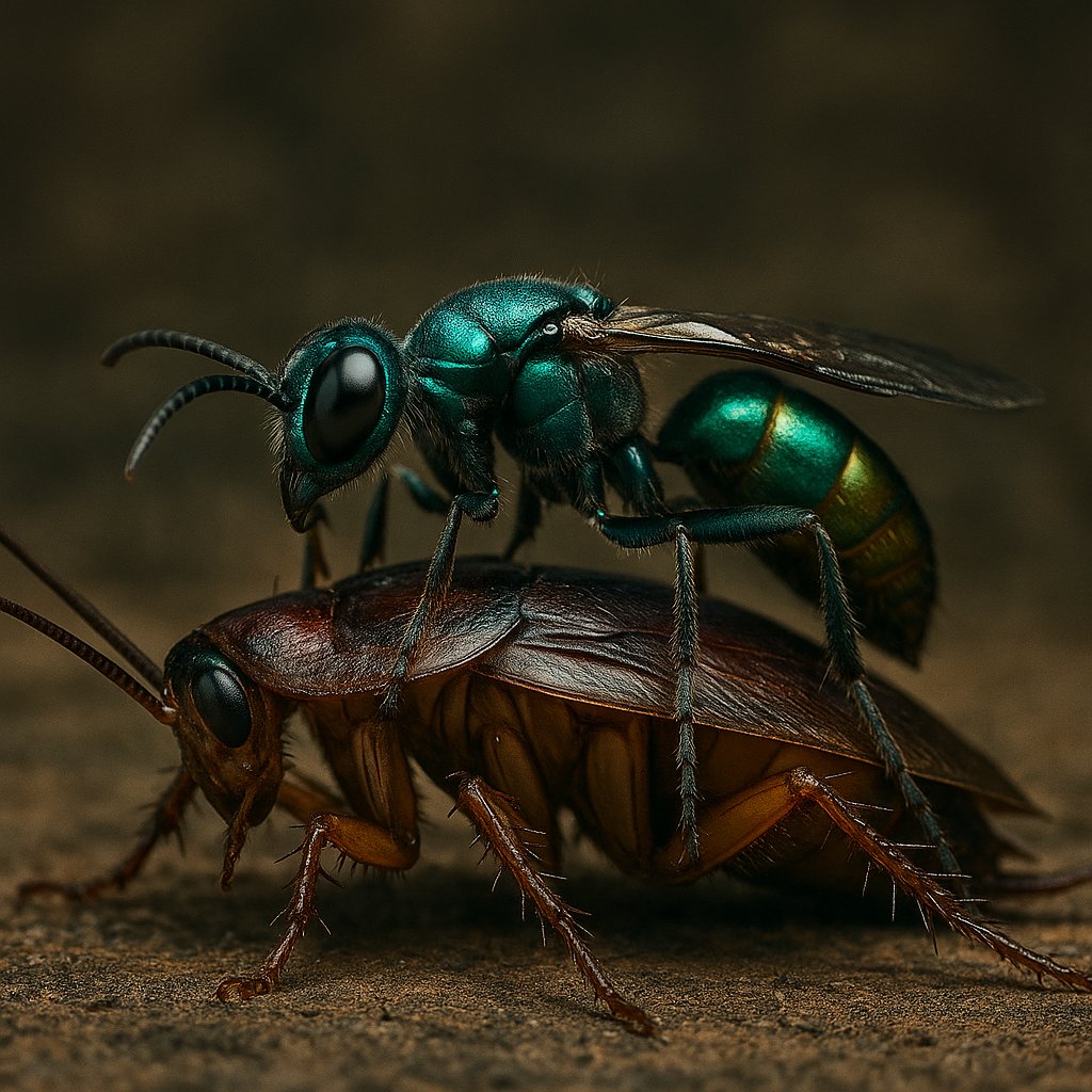 BantiPr96635556's tweet image. क्या आपने कभी सोचा है

Nature भी Zombies बना सकती है।

हम हॉरर फिल्मों में Zombies देखते हैं और सोचते हैं कि ये सब imagination है…

लेकिन सच यह है कि प्रकृति में एक ऐसा जीव है जो दूसरे को सच में “Zombie” बना देता है।

इसका नाम है &quot; Emerald Jewel Wasp &quot;

छोटी, चमकदार, हरे नीले…