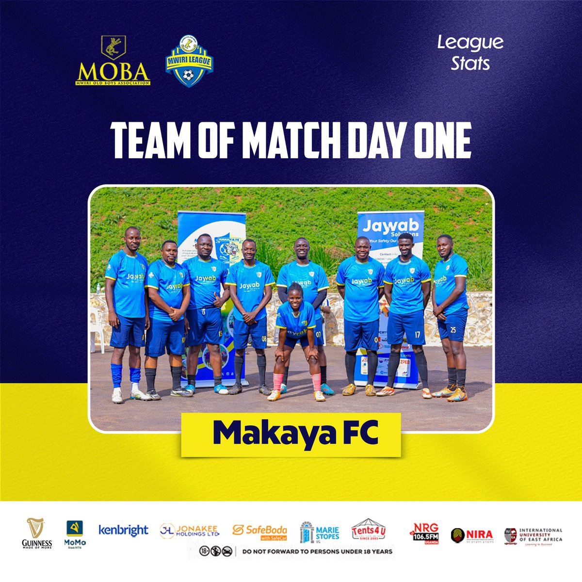 MwiriLeague's tweet photo. Your Team of Matchday 1 is none other than Makaya FC 👑

What a performance to kick off the #ML6 

3 wins, 0 losses, and a rock-solid clean sheet💯 Not only did they score the most goals, but they also boast the current League Top Scorer🙌

Pure dominance🔥

@JaywabSolutions @nrgradioug @mtnmomoug @SafeBoda @iuea_uganda @Guinness @Tents4U @KenbrightUG @NIRA_Ug @jonakeeholdings @MarieStopesUg 

#MwiriLeague #ML6