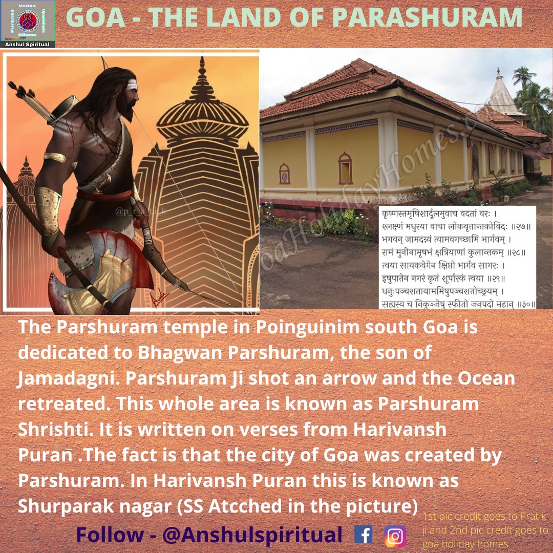 WRONG!

Traditionally Goa is the land of Bhagwan Parshuram. Don't let me write about your black history.