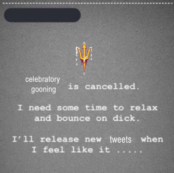 ArizonaGooners's tweet photo. ASU GOON CLUB Official statement regarding this years Goonatorial Cup: https://t.co/DtJJkNGqFF