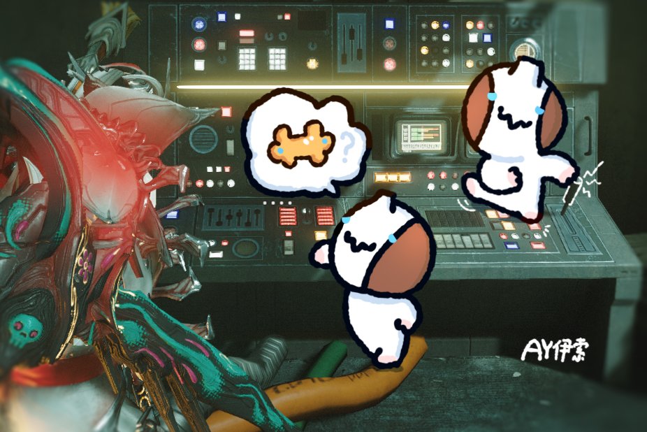 #Warframe #warframefanart 
#MiniCalibur
"Hey! Give us your Forma! Otherwise, we'll unleash the power of this machine!＂🕹️