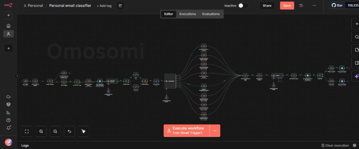 Somi_the_VA's tweet image. Built an advanced Gmail automation workflow using #n8n &amp;amp; AI:

✔ Detects newsletters &amp;amp; suggests unsubscribe
✔ Prioritizes important emails &amp;amp; sends Telegram alerts ⚡
✔ AI generates professional replies
✔ Approve via Telegram, auto-labels &amp;amp; organizes inbox 📨
#EmailAutomation