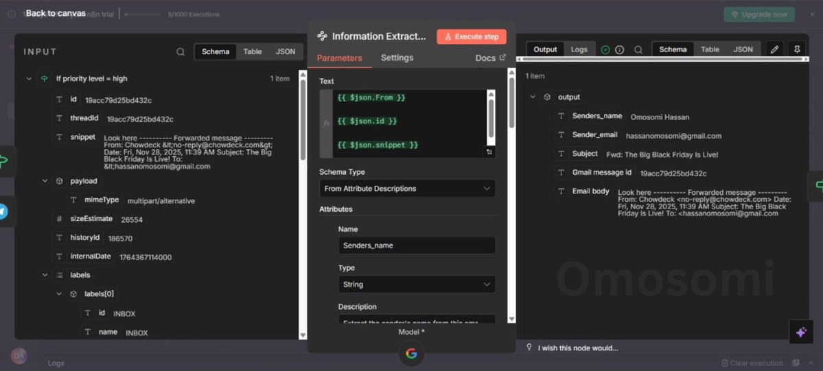 Somi_the_VA's tweet image. Built an advanced Gmail automation workflow using #n8n &amp;amp; AI:

✔ Detects newsletters &amp;amp; suggests unsubscribe
✔ Prioritizes important emails &amp;amp; sends Telegram alerts ⚡
✔ AI generates professional replies
✔ Approve via Telegram, auto-labels &amp;amp; organizes inbox 📨
#EmailAutomation
