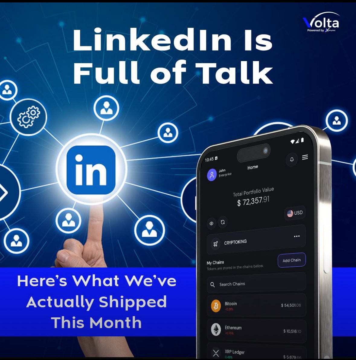 Volta is a unique project with very strong potential come and be part of this movement,referral code: H0QGNO to sign up and earn rewards! app.xrpaynet.com/invite/H0QGNO