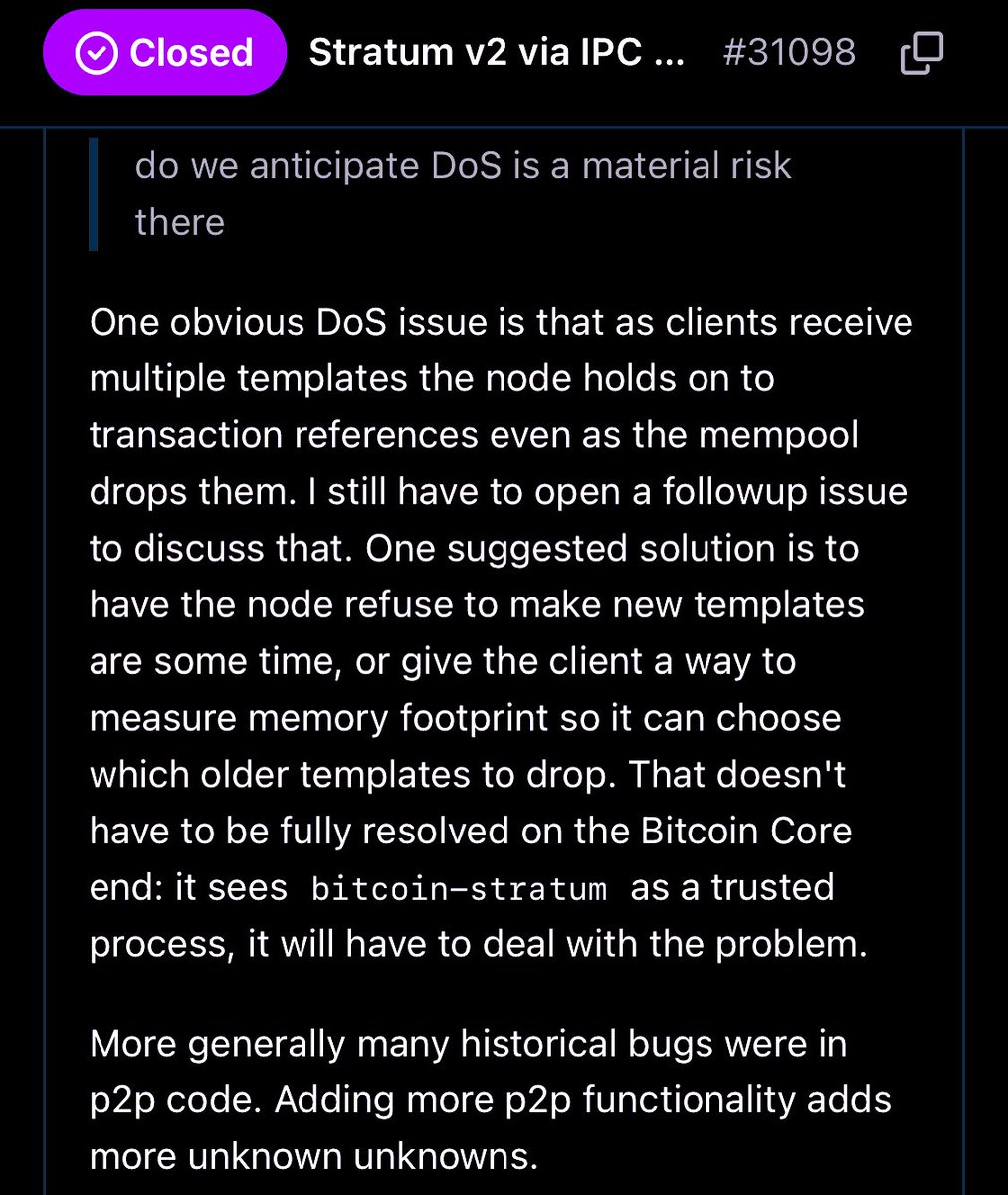 <a href="/plebhash/">plebhash</a> <a href="/LukeDashjr/">Luke Dashjr</a> <a href="/pavlenex/">Pavlenex</a> Please read the documentation; everything is there.
It's just a matter of time before a malicious StratumV2 (or several) appears.
You can even create a legitimate StratumV2, get connections, and when there are enough, switch it to malicious.