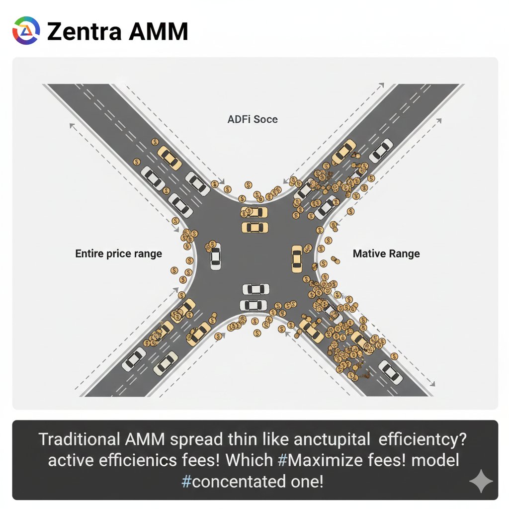 JethroPoli8704's tweet image. Traditional AMMs spread liquidity thin like cars on a long highway, making trades less efficient. 📉
Zentra AMM concentrates liquidity at active price ranges, boosting capital efficiency and maximizing fees! 🚀

@pharos_network @zentrafi
#PharosPathfinders #Week3