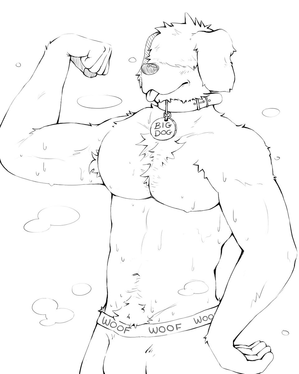 Big gay dog WIP for a friend 😳