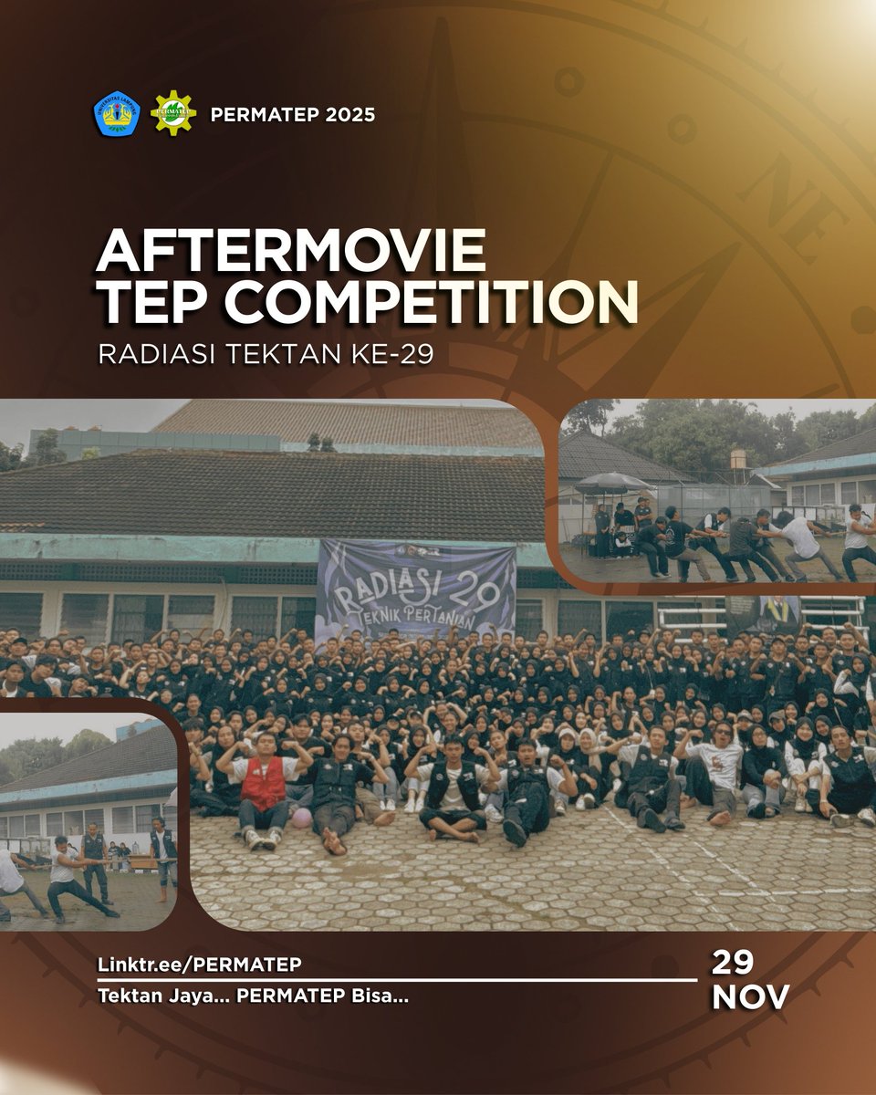 PERMATEPUNILA's tweet photo. [ REMINDER ]
•
•
Hallo Teppers!
Untuk kalian yang ketinggalan keseruan TEP COMPETITION bisa lihat recap acaranya di youtube PERMATEP Unila yah.
•
Instagram: @permatepunila
X: PERMATEPUNILA
Tiktok: permatep
Youtube: PERMATEP unila
Whatsapp: PERMATEP
•
#Tektanjaya
#PERMATEPbisa https://t.co/uS1kQHgbP1