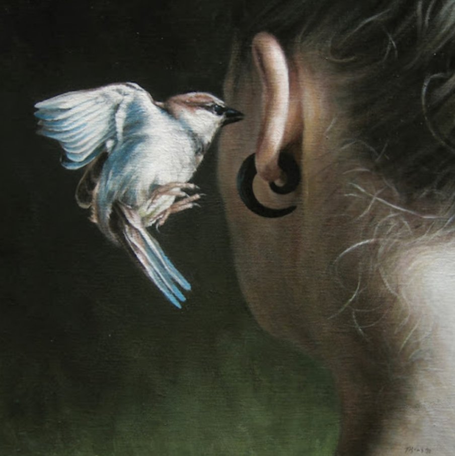 "El don de la escucha se basa justo en la capacidad de una profunda y contemplativa atención, a la cual el ego hiperactivo ya no tiene acceso"
Byun-Chul Han. La sociedad del cansancio 
🖌️Truls Espedal