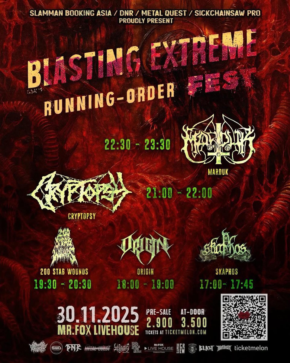 明日タイ🇹🇭では
最近日本に来たバンド、これから来るバンドが
いっぺんに観れて羨ましい...😍