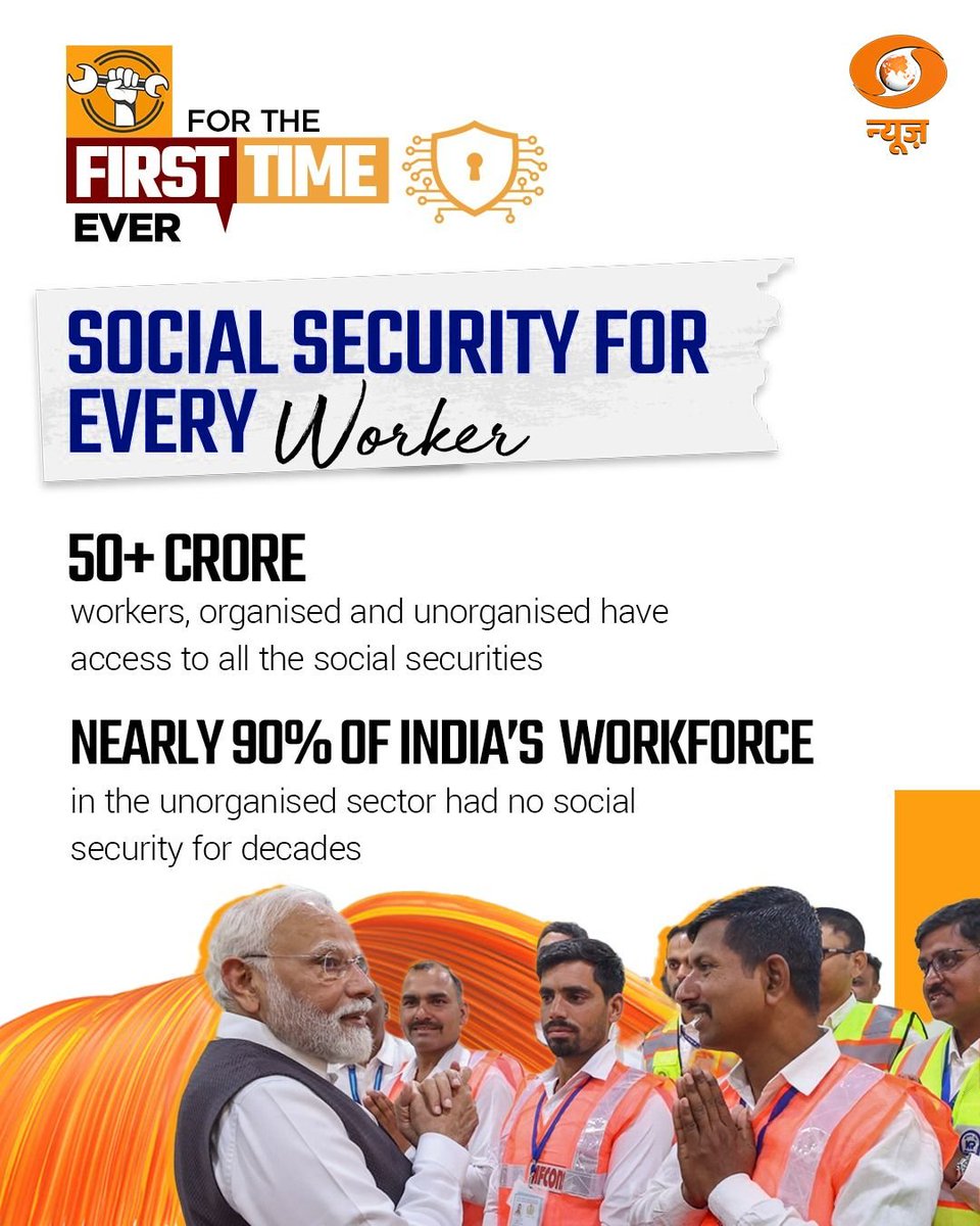 airnews_sbp's tweet image. ଏବ୍‌ତକ୍ ଦେଶର୍ ପାଖାପାଖି ୯୦ ଭାଗ୍ ଶ୍ରମିକ ସାମାଜିକ ସୁରକ୍ଷାନୁ ବଂଚିତ୍ ରହିଥିଲେ । ନୂଆ ଶ୍ରମ ଆଇନ୍ ଜରିଏ ଦେଶର ୫୦ କୋଟିନୁ ଅଏତ୍‌କା ଶ୍ରମିକଙ୍କୁ ସାମାଜିକ ସୁରକ୍ଷା ଯୁଗେଇ ଦିଆଯିବା ।
#shramevajayate
#newlabourcode