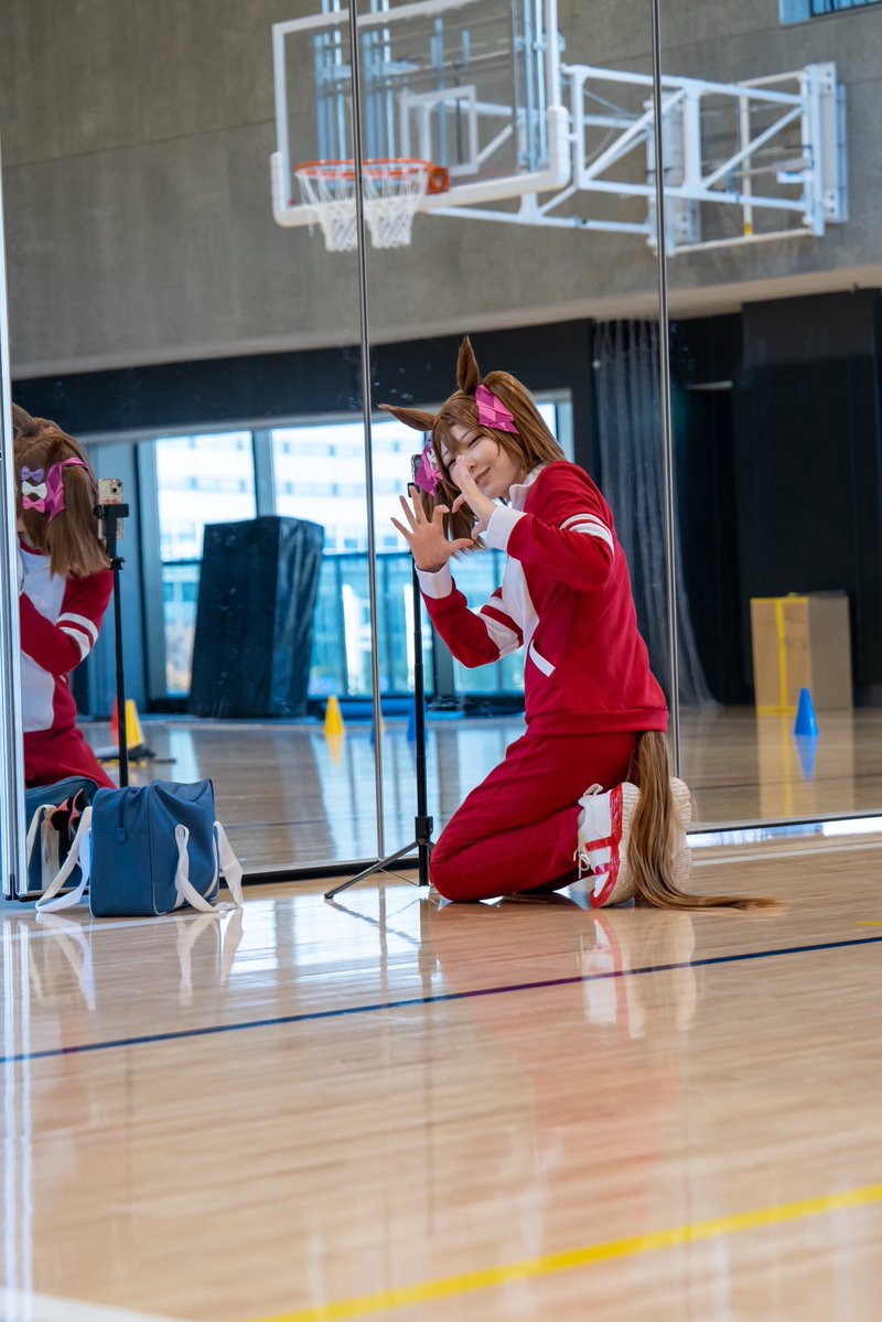 Ma8Dx2pf's tweet image. はっ！カメラ向けられてる！！

📸@qkikuchi 

 #20251122UAFトレーニング
 #オフショット 
 #コスプレ