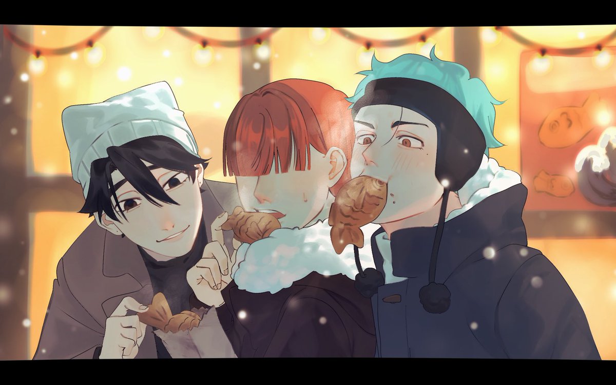 友達と合作しました！
「鯛焼き男子」
#創作男子