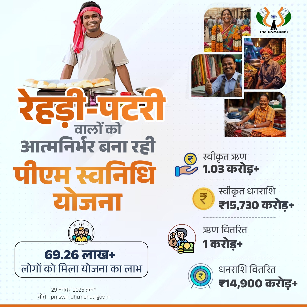 vaibhavpawarmp's tweet image. छोटा कारोबार, बड़ा संबल! 

पीएम स्वनिधि योजना से रेहड़ी-पटरी वालों की आत्मनिर्भरता को मिल रही नई उड़ान। 💰