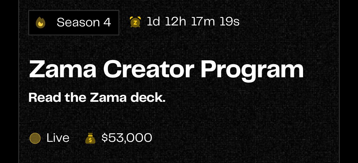 michyexe's tweet image. We&apos;ve come to the end of $ZAMA. I hope everyone who wants and deserves it wins. 

The #ZamaCreatorProgram will end in 1 day. And the NFTs will be sent to the winners within a few weeks. 

I hope we get a good allocation per NFT and start/finish the year well 💀