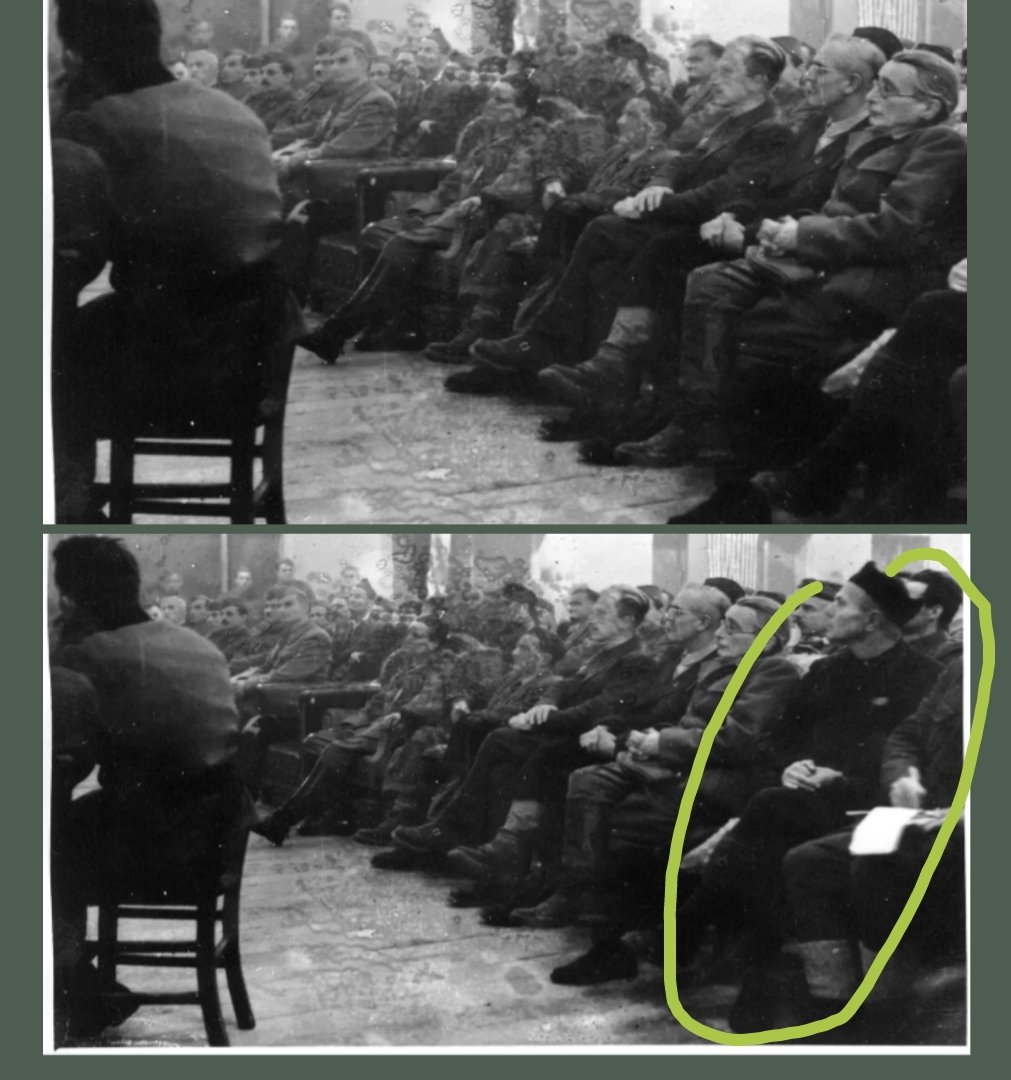 Pitam se, pitam...
Zašto je ovaj čiko u crnoj uniformi izostavljen sa poznate fotografije zasjedanja AVNOJA u Jajcu (NDH),  29.11.1943.⁉️😎