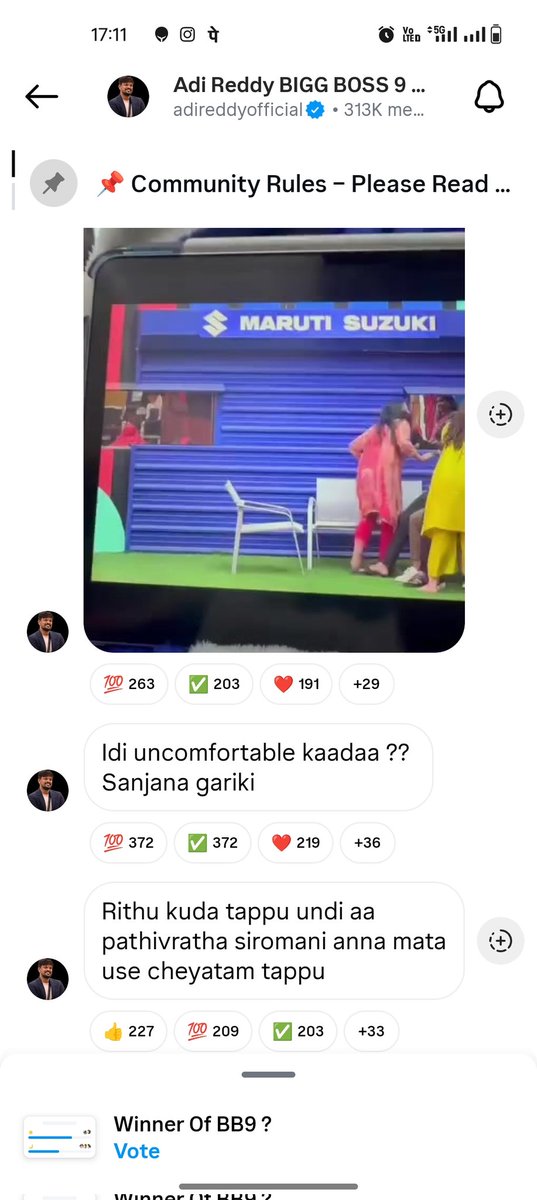 NenuJagadeesh's tweet photo. Veedu entha yedava ante @adireddyfantasy gadu ..

#Sanjana relation name clear ga cheppi behave chestundi..

Intha labour ga behave chesthav entraa errip**ka ..

#Reethu vala amma enduku ra #Maduri ki call chesi cheppindi maku aa behaviour nachatle ani ??

Neeku oka ammayi undi.. Mee ammayi ni evaro vaditho ila hug lu chesukunte ratri lu vere vaditho oke duppatlo unte neeku okay na ??

Orey Mee avide ke nachaledu ra nee behaviour geetu tho ...@bbteluguspy akka ki phone chesi Mari cheppindi anta kadaa ra  

@StarMaa @JioHotstarTel_ 
#BiggBossTelugu 
#BiggBossTelugu9