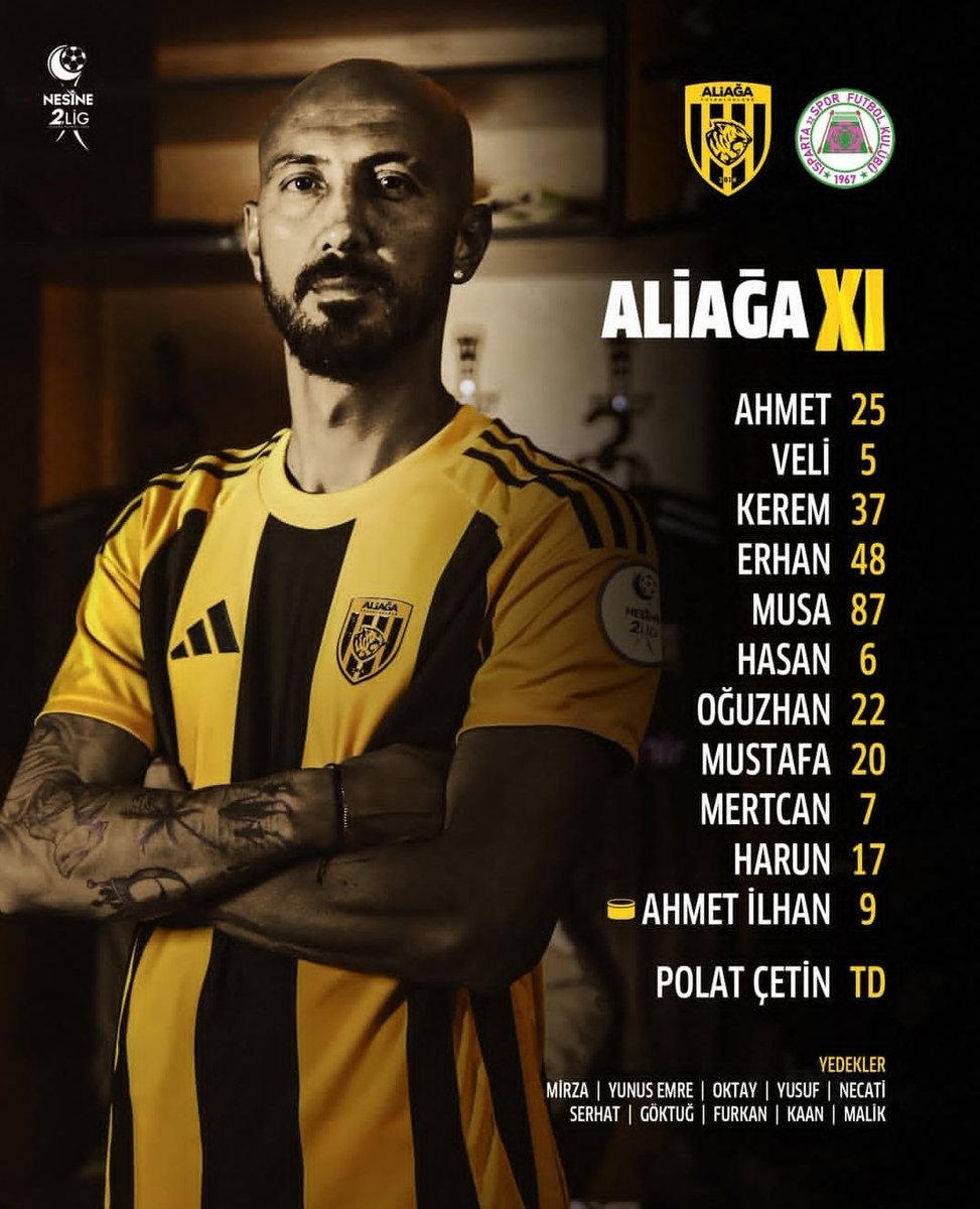 🇹🇷 TFF 2. Lig / Kırmızı Grup 
⚽ Ispartaspor 🆚 Aliağa FK
⏰ 15:00
📺 Sıfır TV
💻📱 Sıfır TV YouTube Kanalı
🎙️ <a href="/07ertugrulercan/">Ertuğrul Ercan</a>