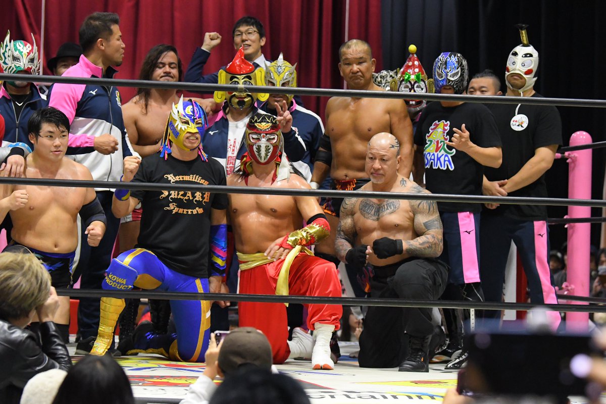 mjk_pw100's tweet image. 2025.11.29 大阪プロレス アクティブスクエア大東
メインイベント後
記念撮影。
#大阪プロレス #pwzero1