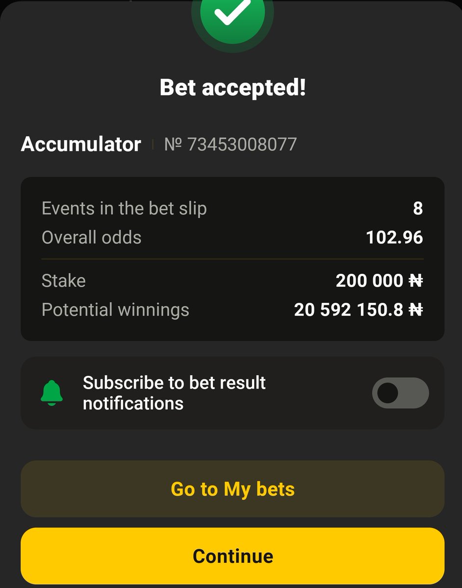 Weekend Soccer ⚽️  Games.

Codes 👉 ZK7BT,
EZTBT,
DNSBT
,2ESBT,
H6RBT
Bookie 👉 AfroPari 

Create an AfroPari account  now
Register n Play👇:

shorturl.at/7qAaE

Use Promo code “DoshFavour”
To get Bonuses and airdrops on First Deposits