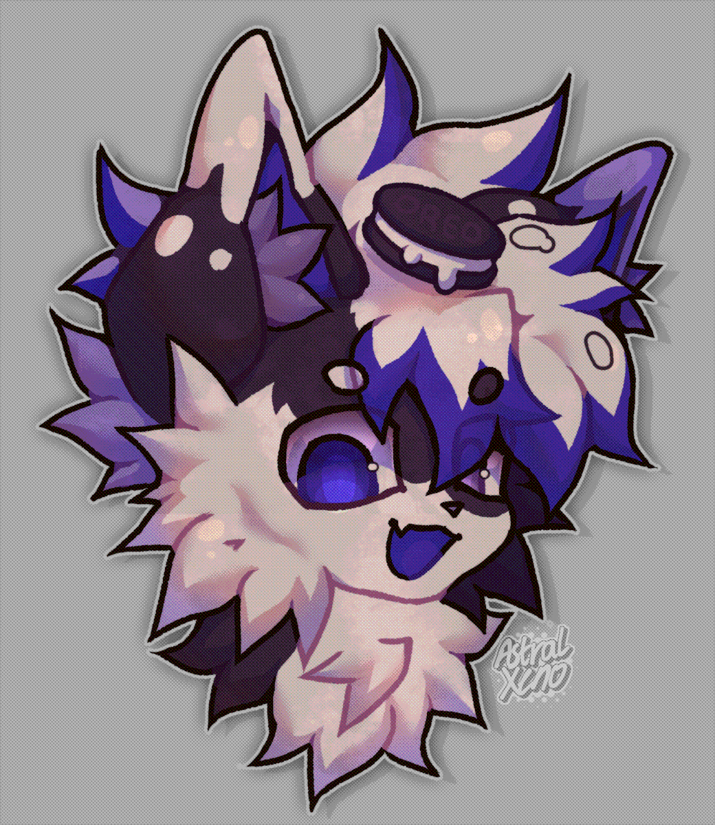 HYPERGRAPED's tweet photo. Oree headshot art 

#furry #furryart #art #oreo https://t.co/Mukyl3Utqn
