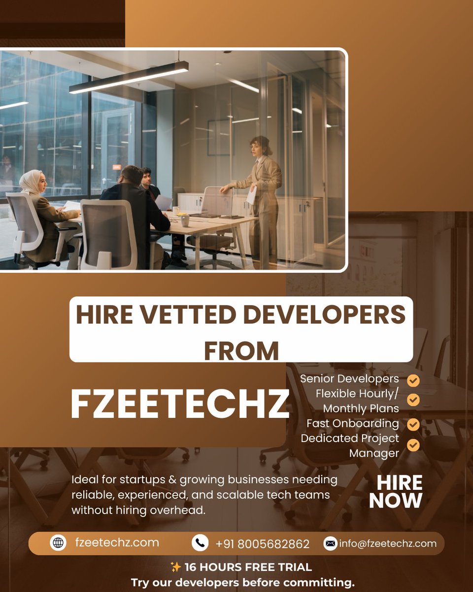 fzeetechz's tweet image. Build your dream tech team with Fzeetechz.

#HireDevelopers #RemoteDevelopers #DedicatedTeams #SoftwareDevelopment #TechPartners #ITOutsourcing #GlobalHiring #USClients #UKBusiness #GermanyTech #SpainStartups #PolandCompanies #OffshoreDevelopers #Fzeetechz