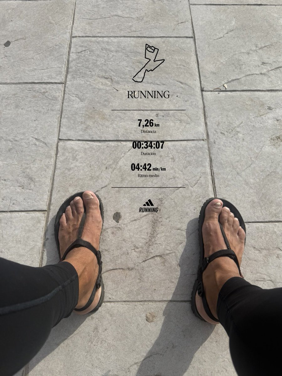 Carrerita para desgastar, ya que hoy tocará sufrir en la grada!!!