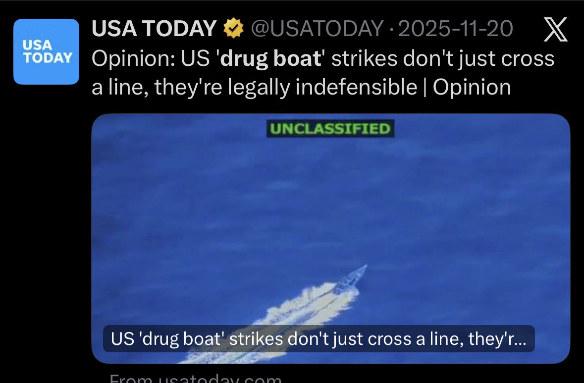 RMapleCan's tweet image. We target (illegally) drug boats killing everyone on board because they bring in drugs to the US
Then we pardon the former pres of Honduras who is convicted and sentenced to 45 yrs in prison for drug trafficking 400 tons of cocaine into the U.S. 
how’s that ok???