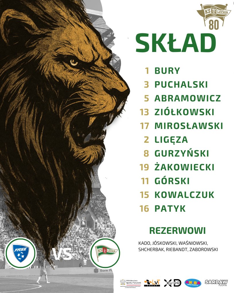 Zespół U17 w następującym składzie zagra dzisiaj mecz Centralnej Ligi Juniorów przeciwko <a href="/FASE_Szczecin/">FASE</a>! ⚪️🟢