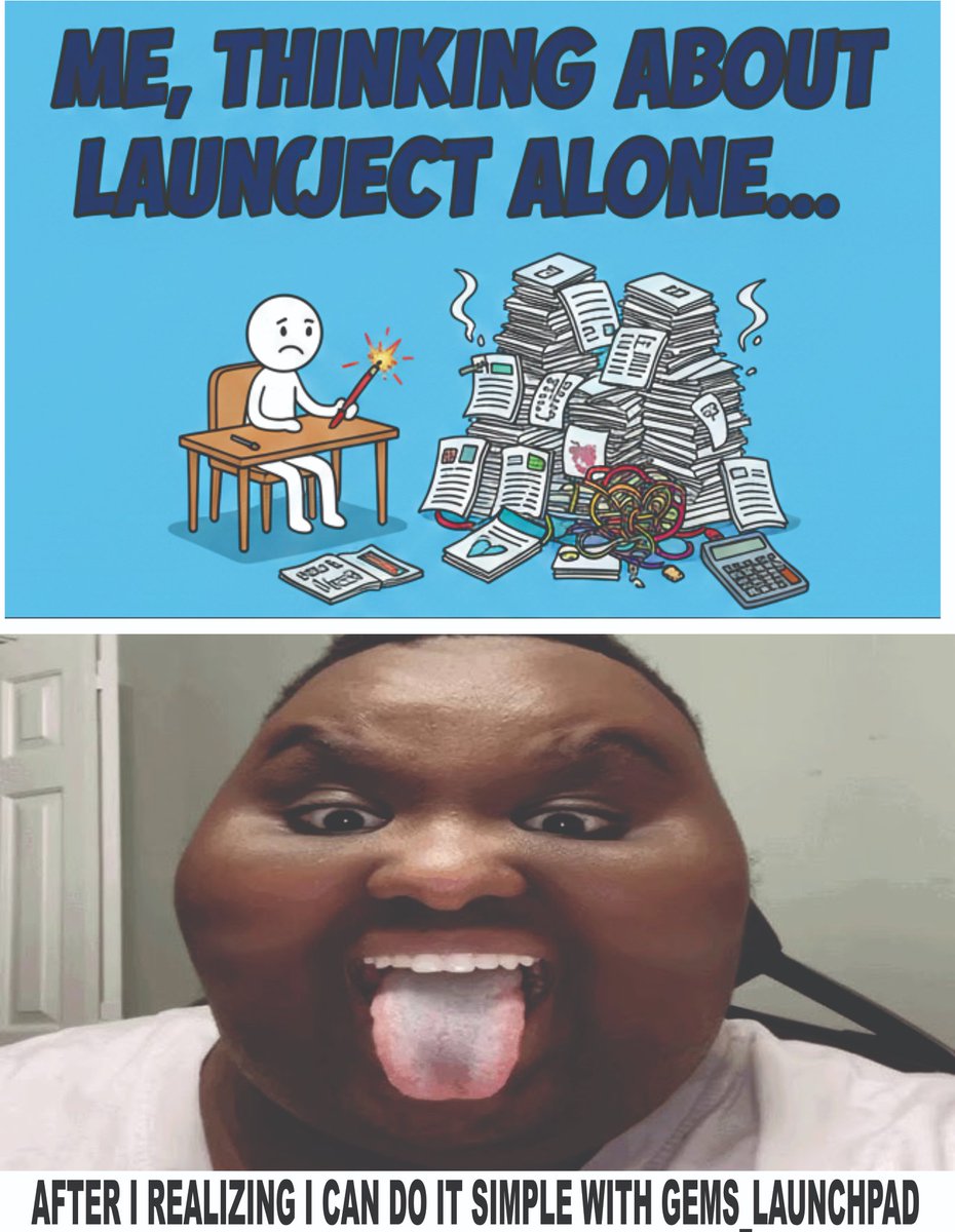 devsciq's tweet image. When you realize how much easier it is to launch your project with @Gems_Launchpad  compared to trying it alone. 😆😆
