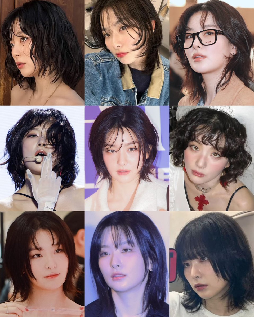 ksgangela's tweet image. seulgi short hair please comeback