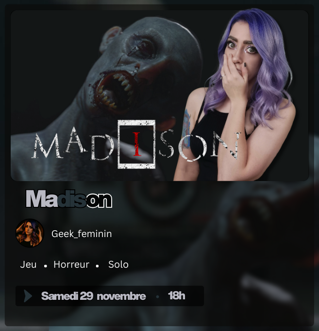 GFeminin's tweet image. 🎥⋮ BON. Est-ce que je dois encore dire quelque chose à propos de ce fucking jeu.?

👇🏻 ⋮ C&apos;est par ici que sa ce passe ! ⤵︎ 

⟡ TWITCH : twitch.tv/geek_feminin
⟡ DISCORD : discord.gg/geekfeminin

── #twitchstreamer #twitchtv #twitchaffiliate