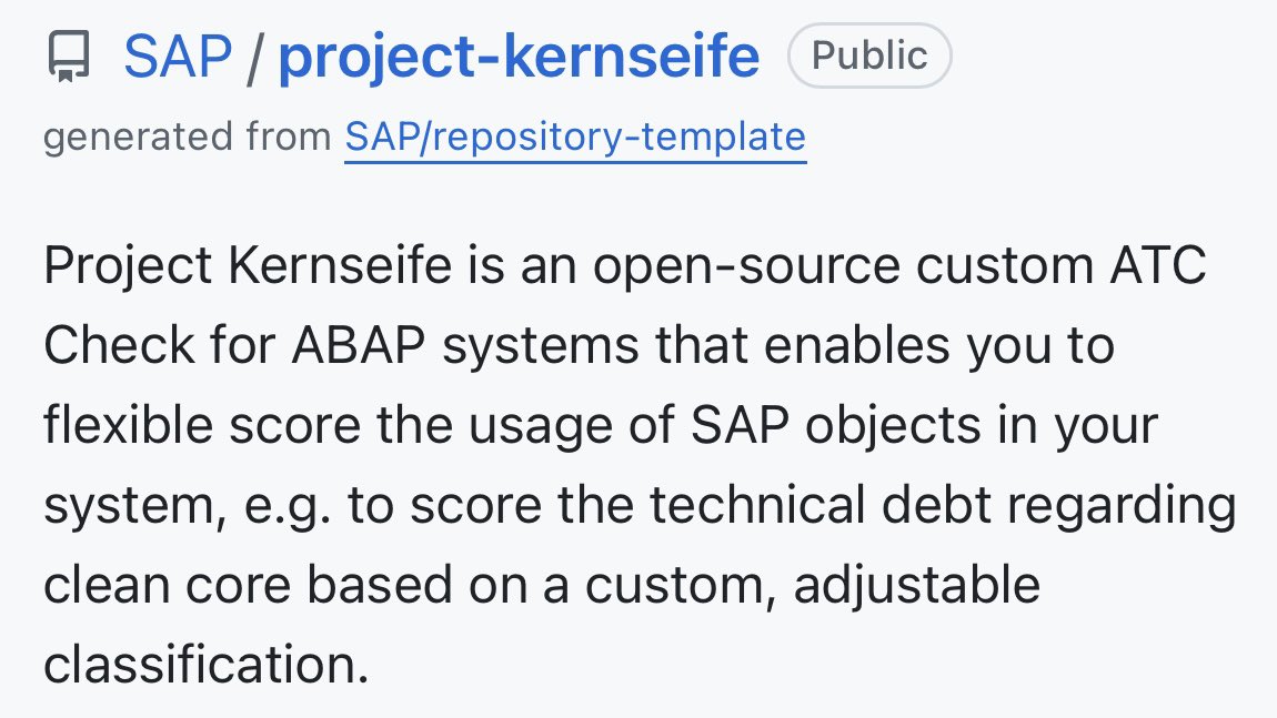 atsapanoglou's tweet image. Taking Control of Clean Core: When to Use Project Kernseife in addition to Standard SAP Tools
community.sap.com/t5/technology-…

#SAP #SAPABAP #CleanCore #SAPCALM