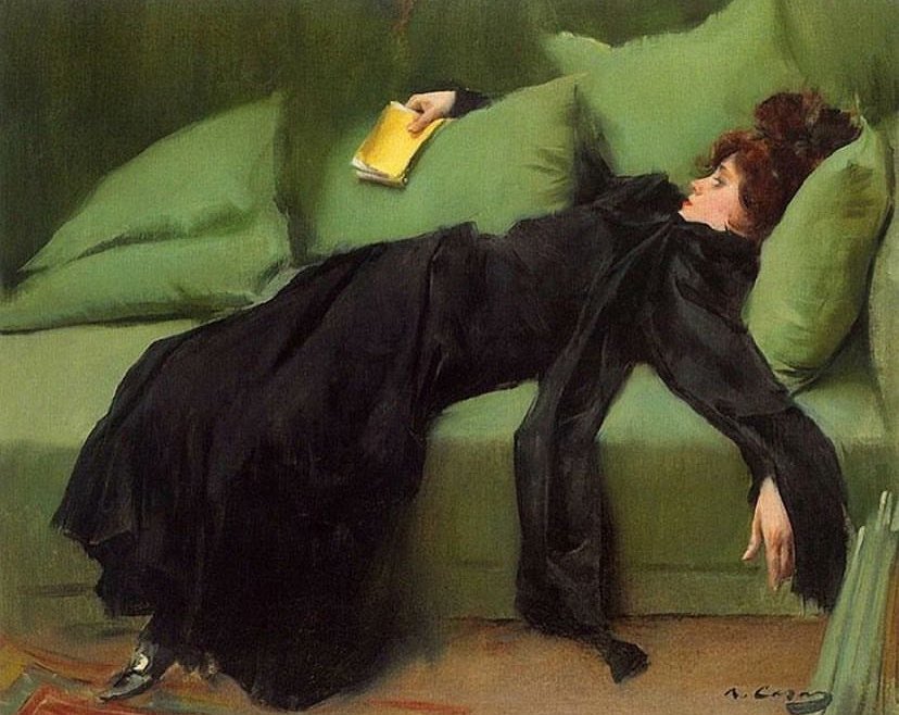 ArtorOtherThing's tweet photo. ‘Decadent Young Woman. After the Dance’ by Ramon Casas, c. 1899. https://t.co/Exfh5Rxvso