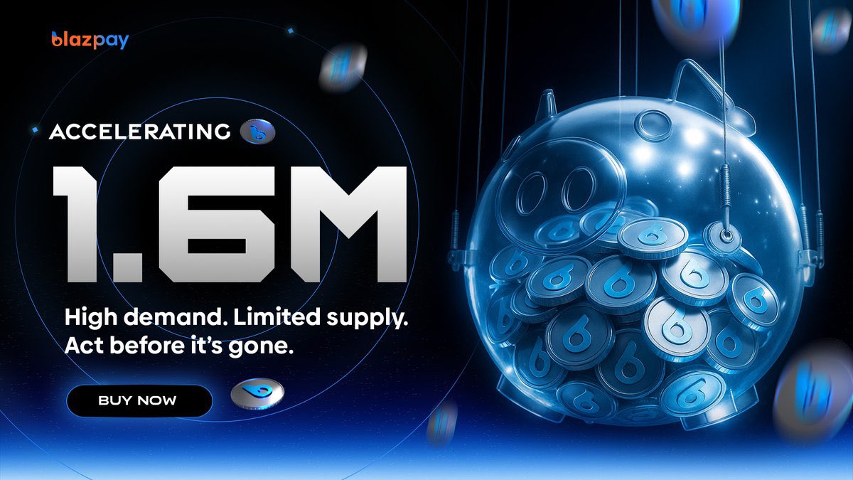 Good morning CT  ☀️🌞 

Watching <a href="/blazpaylabs/">Blazpay</a> cross $1.6M raised honestly feels like watching a moment you knew was coming… but it still hits different when it finally arrives. 🚀

Every new milestone isn’t just a number,it’s proof of how quickly people are waking up to what