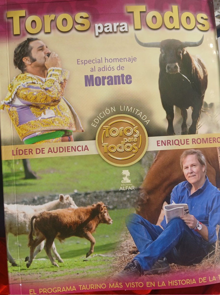 Escribir un libro es hacer realidad una ilusión. Pero hemos querido redondear la faena. Al exitoso libro de Toros para Todos le hemos añadido 24 páginas más sobre Morante y su histórica despedida en Madrid. Ahora es un ejemplar de coleccionista. Creo que es una gozada tenerlo.