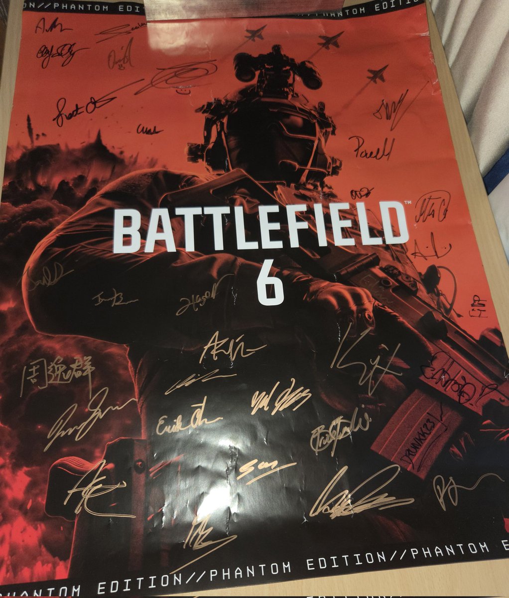 This has been ripped, rained on, walked with, squeezed in, still missing a bunch of signatures but still standing! Was great seeing so many people in person!